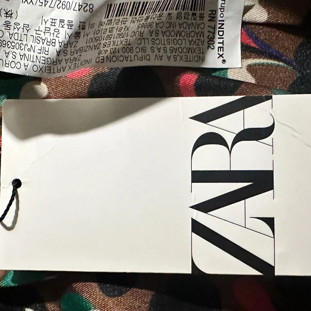 Zara Geometric Pleated Midi Skirt Brown Pattern Plus Size XXL - Picture 11 of 11